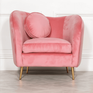 Pink Velvet Armchair