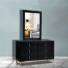 Plush 6-Drawer Dressing Table With Mirror enhanced