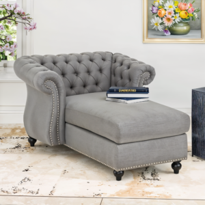 Tufted Rolled Arms Chaise