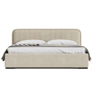 Simple Plain Headboard Bed