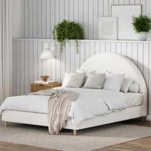 timeless Upholstered Boucle Bed 1