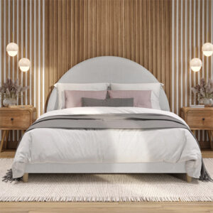 Timeless Upholstered Boucle Bed