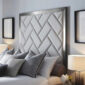 Pattern High Headboard Bed 2