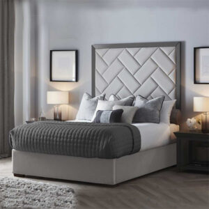 Pattern High Headboard Bed