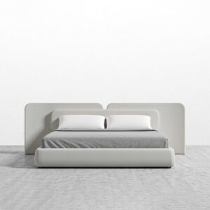 Double Curve Headboard Bed