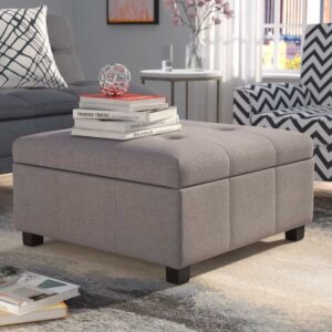 Tufted Square Storage Ottoman