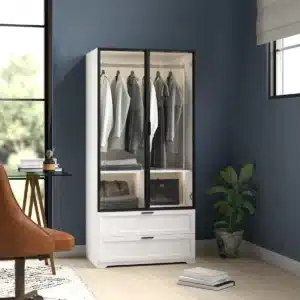 Wardrobe with Glass Doors