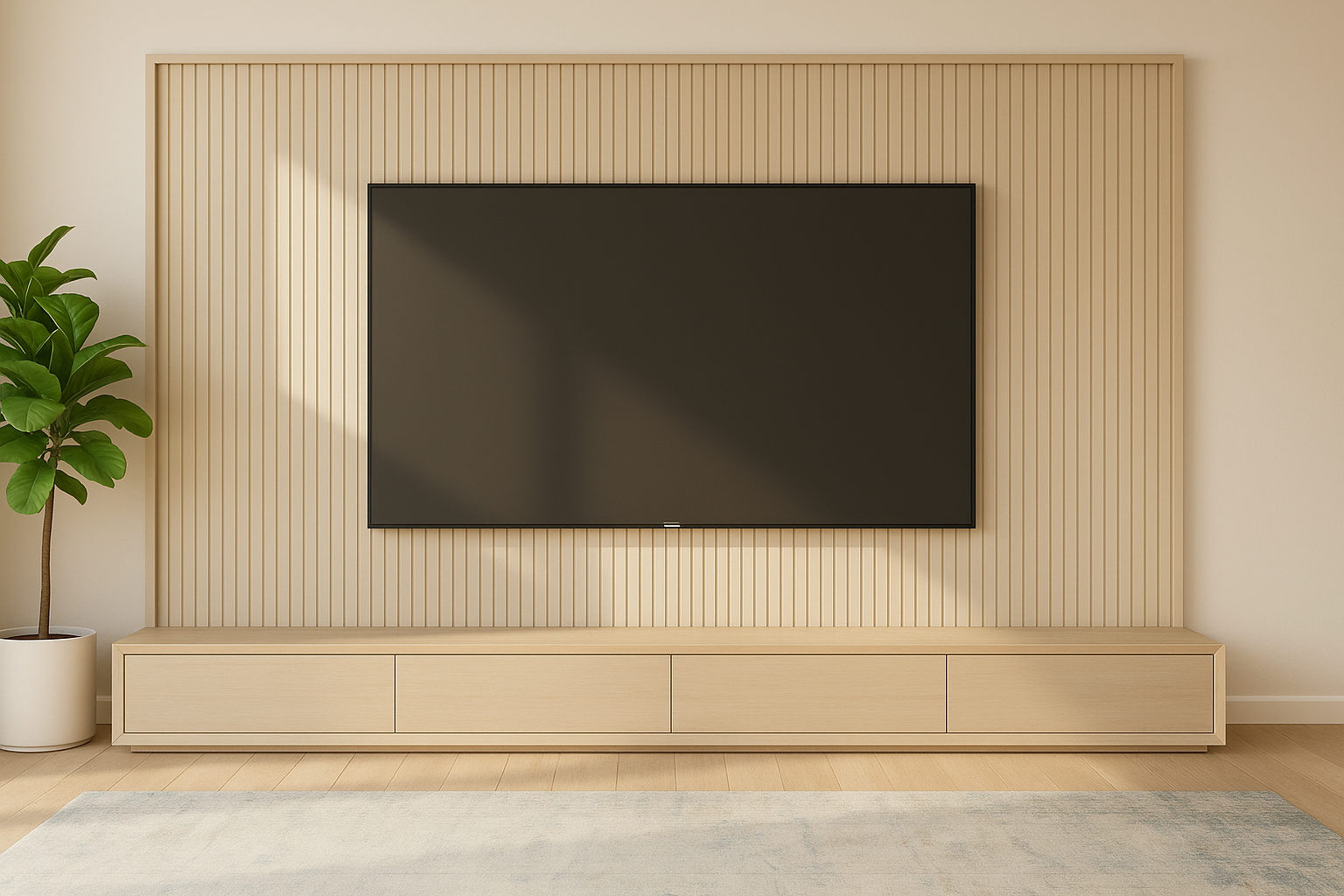 Modern TV Unit with PVC