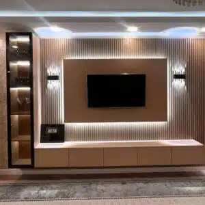 TV Unit with Glass Display