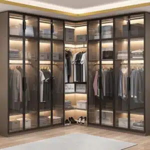 Corner Glass Door Wardrobe
