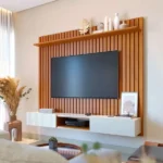 TV Cabinet with Wooden Panel