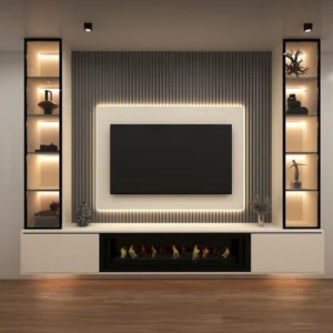 TV Wall Unit with Fireplace