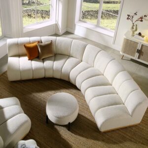 Luxury Curved Corner 4-Seater Sofa