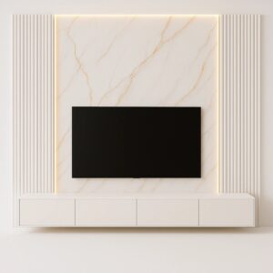 TV Unit with Marble-Effect