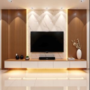 Wooden TV Wall Unit