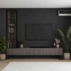 Fluted Floating TV Unit