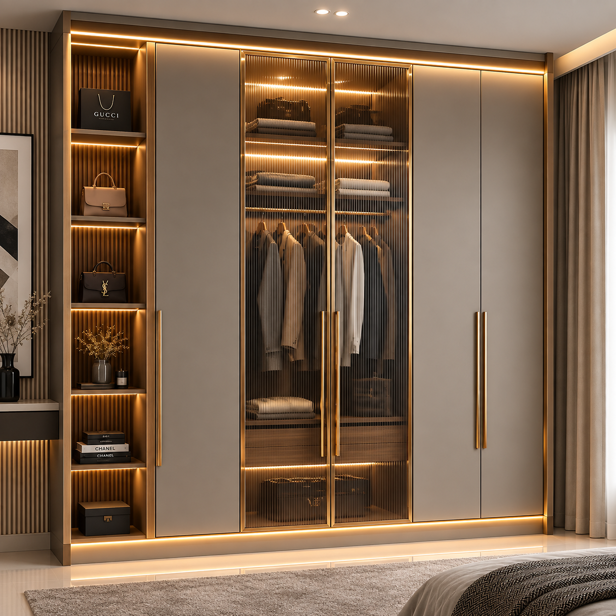 Luxury Glass Door Wardrobe Luxury Glass Door Wardrobe