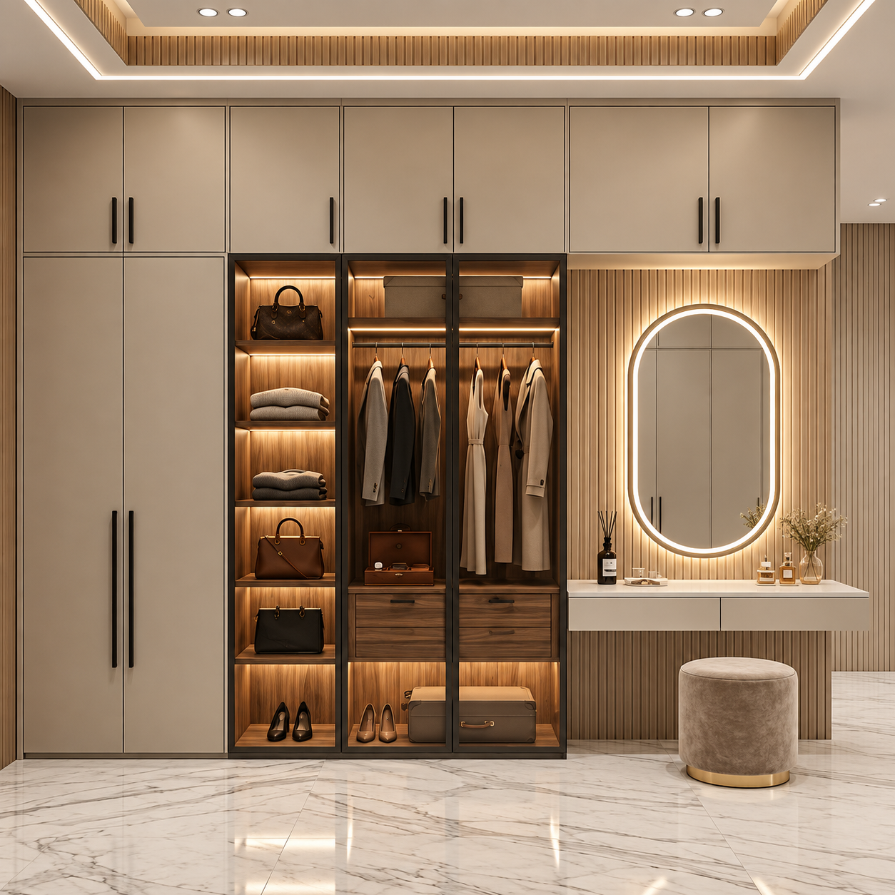 Luxury Wardrobe with Dressing Table Luxury Wardrobe with Dressing Table